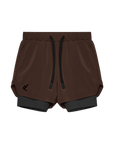 PERFORMANCE PRO 5" LINER SHORT - BROWN/BLACK