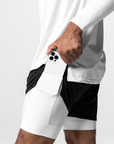 PERFORMANCE PRO 5" LINER SHORT - BLACK/WHITE