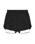 PERFORMANCE PRO 5" LINER SHORT - BLACK/WHITE